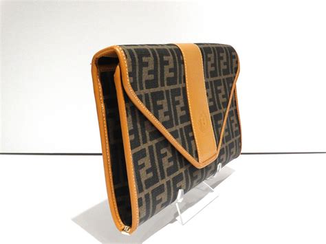 fendi leather envelope clutch|fendi crocodile vintage clutch.